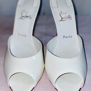 Christian Louboutin  Me Dolly 100MM Patent Leather Mules